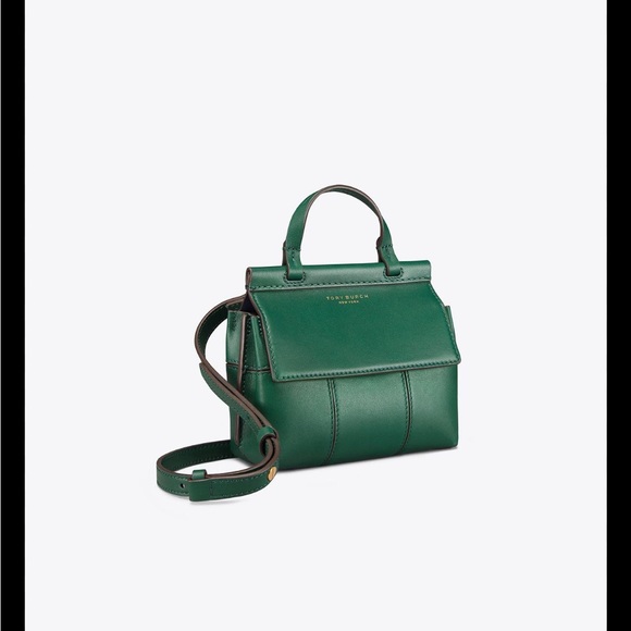 Tory Burch T-block Mini Satchel Green - Picture 3 of 10